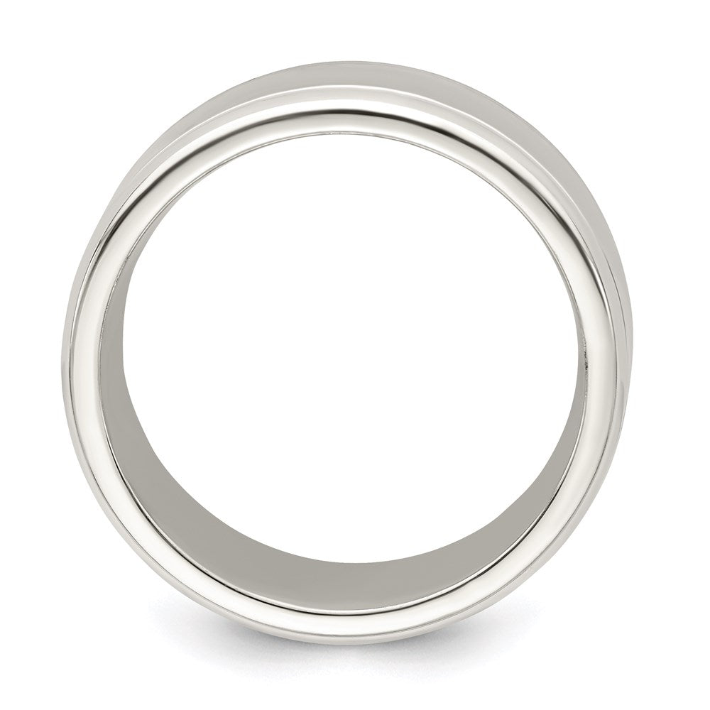 High-Quality 6mm Sterling Silver Flat Beveled Edge Band - Size 12.5, Stylish Value
