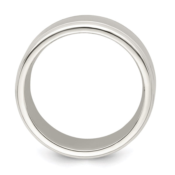 6mm Polished Sterling Silver Fancy Band