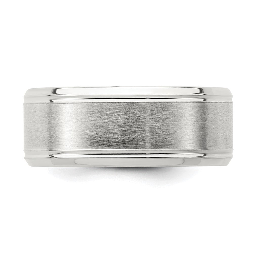 Buy Exclusive 6mm Sterling Silver Brushed Beveled Edge Ring - Size 9, Stylish Design