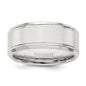 Shop Stylish 6mm Sterling Silver Brushed Flat Beveled Edge Band - Size 12-5