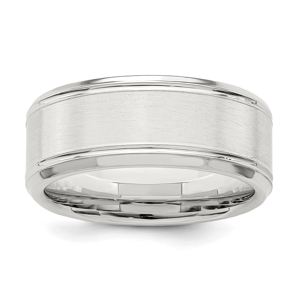 High-Quality 6mm Sterling Silver Beveled Edge Ring - Size 11.5, Affordable Price