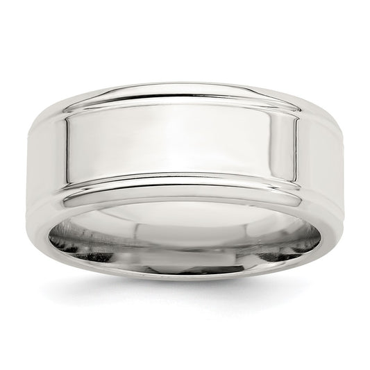 High-Quality 6mm Sterling Silver Flat Beveled Edge Band - Size 12.5, Stylish Value