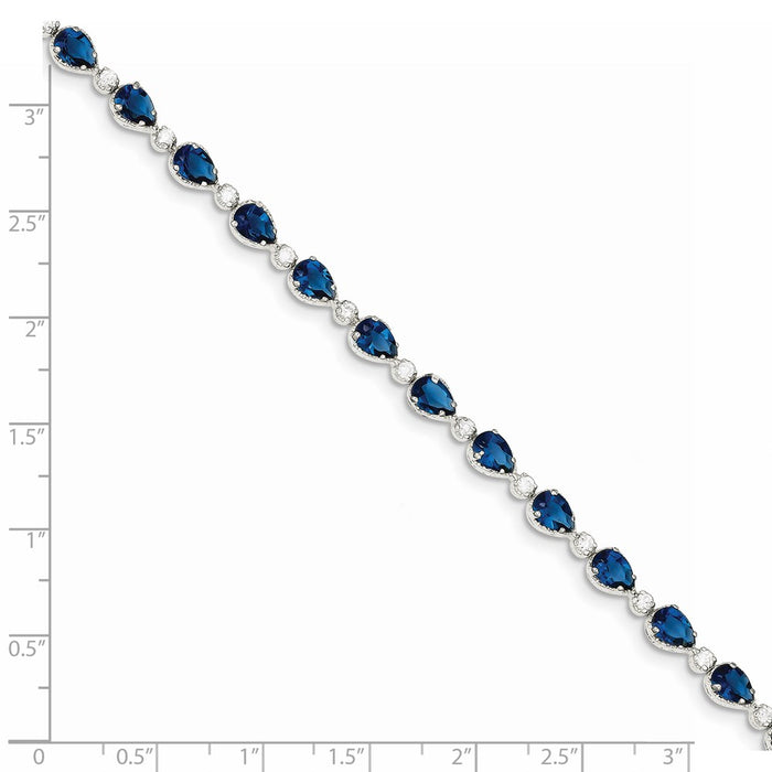 High-Quality Rhodium-Plated Sterling Silver Bracelet - Stylish Cubic Zirconia-4