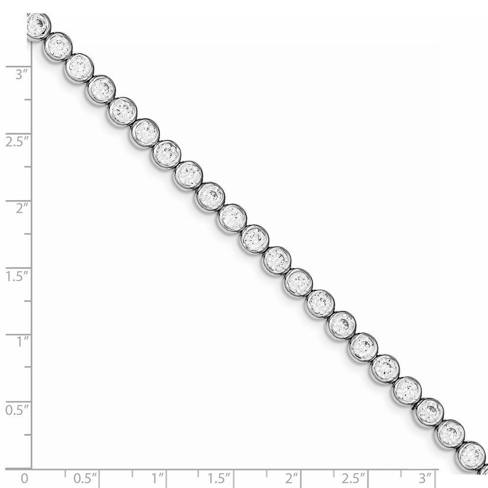 Buy Exclusive Rhodium-Plated Sterling Silver CZ Tennis Bracelet - Stylish Value