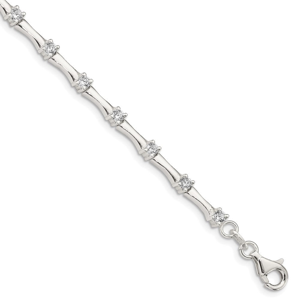 Buy Stylish Polished Sterling Silver CZ Elegance Bracelet - Affordable Luxury