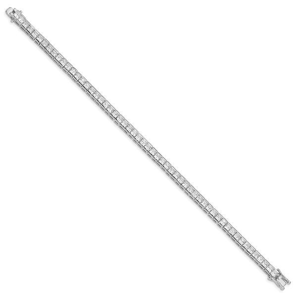 Rhodium-Plated Sterling Silver CZ Tennis Bracelet - 7.5" Length - Style GR1-1019372