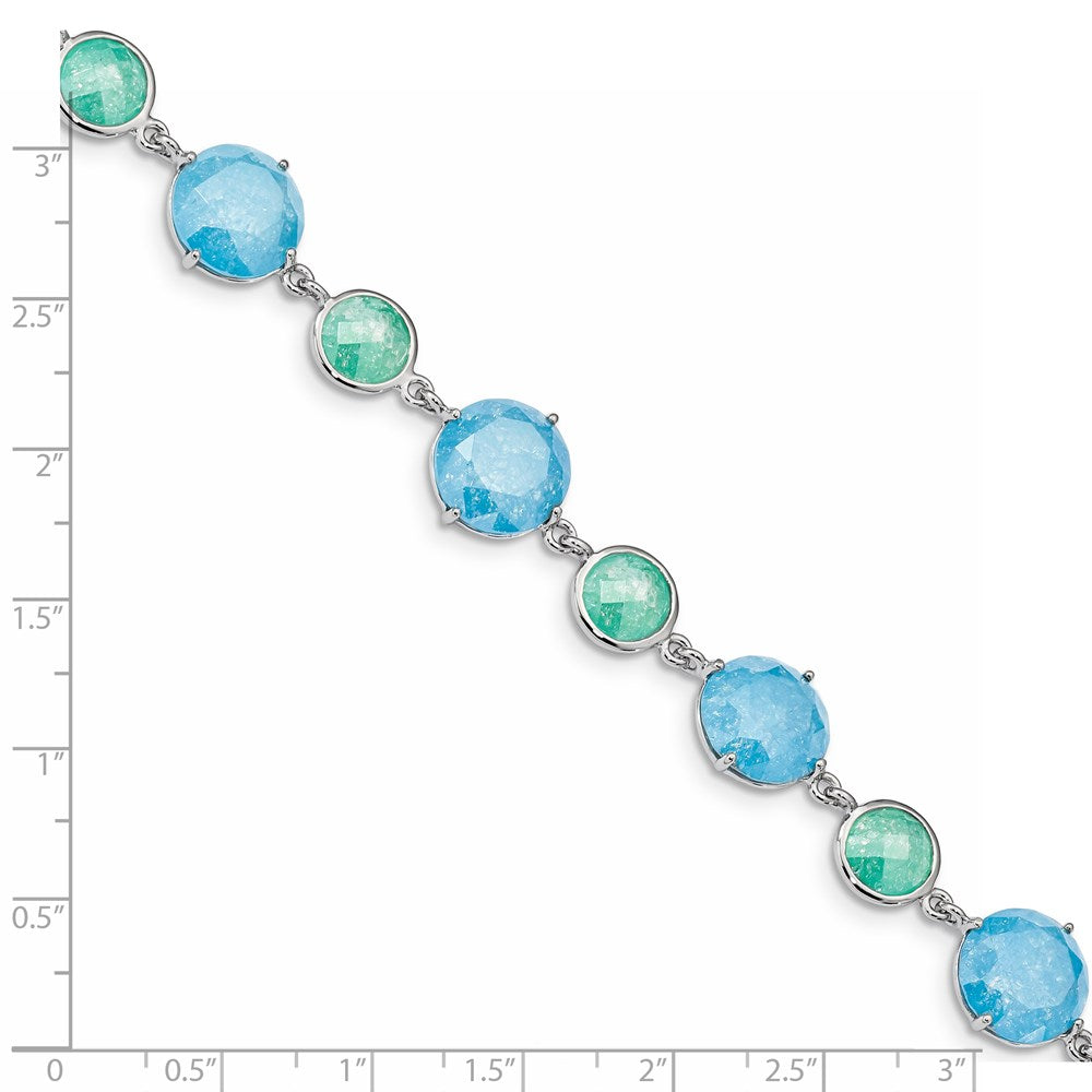 Shop Stylish Sterling Silver Rhodium-Plated CZ Bracelet, 7.25" + Extension