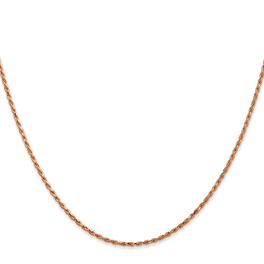 Buy 24-Inch 14K Rose Gold Diamond-Cut Rope Chain - Stylish & Affordable!