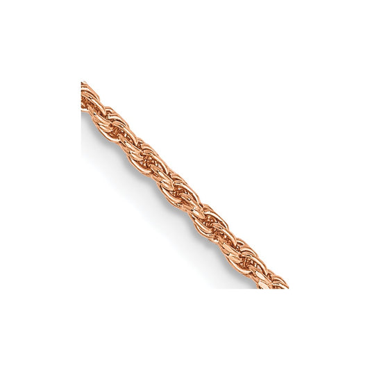 Buy 24-Inch 14K Rose Gold Diamond-Cut Rope Chain - Stylish & Affordable!