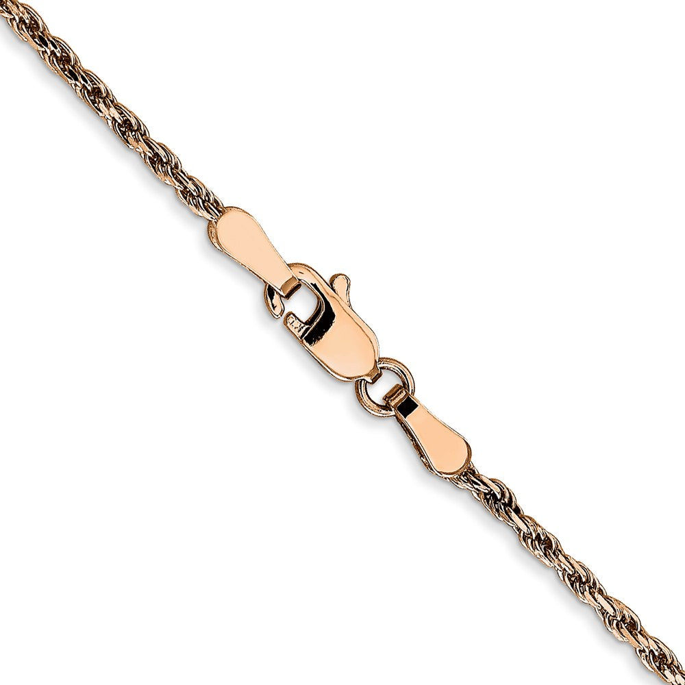 Shop 14K Rose Gold 16-Inch 1.8mm Diamond-Cut Rope Chain - Stylish Value!