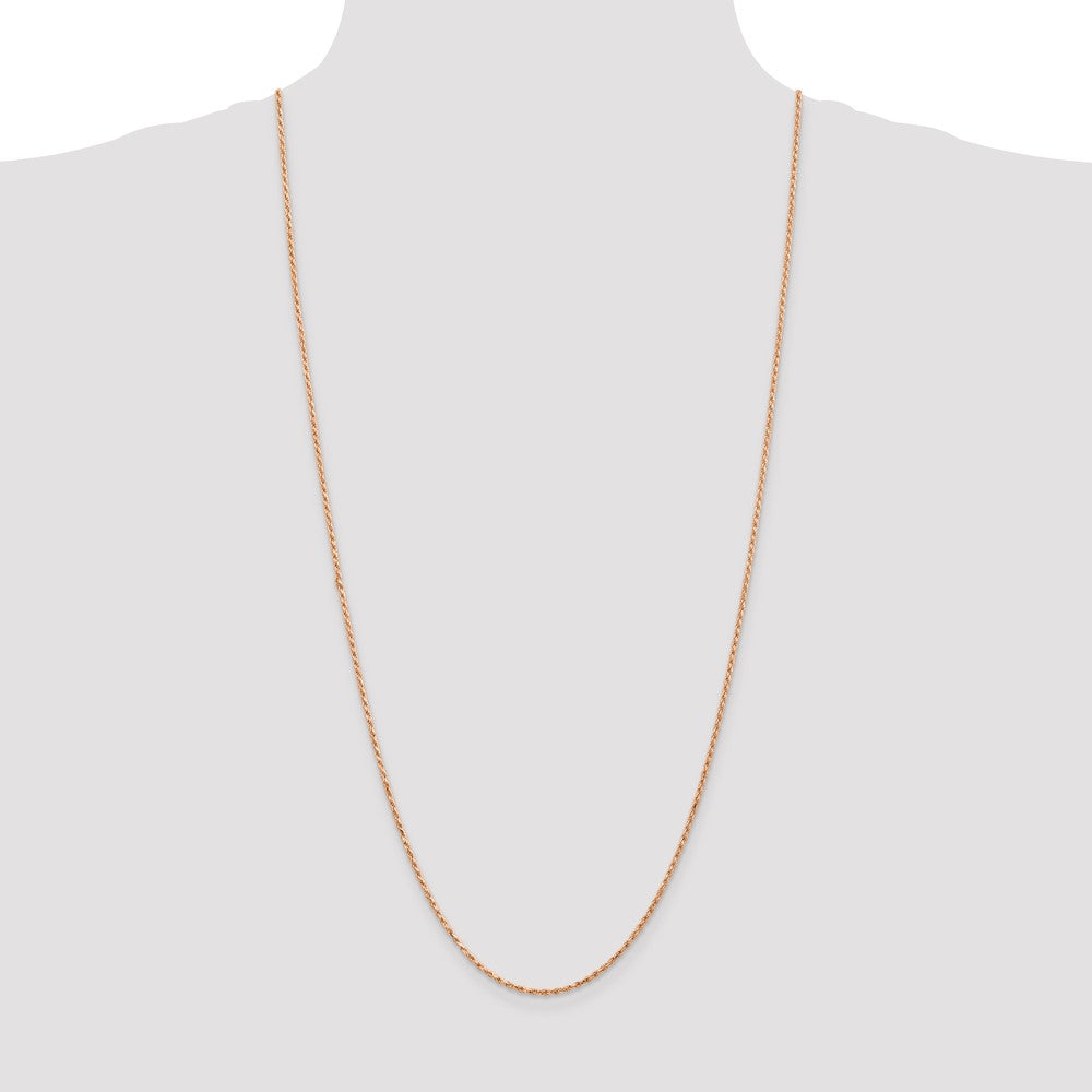 High-Quality 30-Inch 14K Rose Gold Diamond-Cut Rope Chain - Stylish & Affordable
