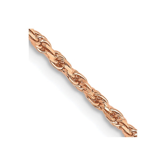 Shop Stylish 14K Rose Gold 24-Inch 1.8mm Diamond-Cut Rope Chain - Luxury Choice!