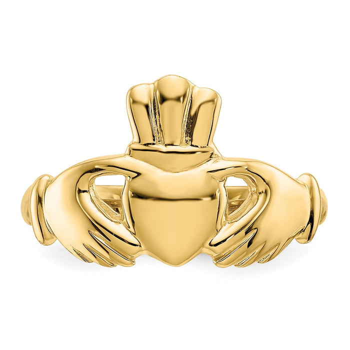 High-Quality 14K Gold Polished Claddagh Ring | Stylish & Affordable Jewelry-4