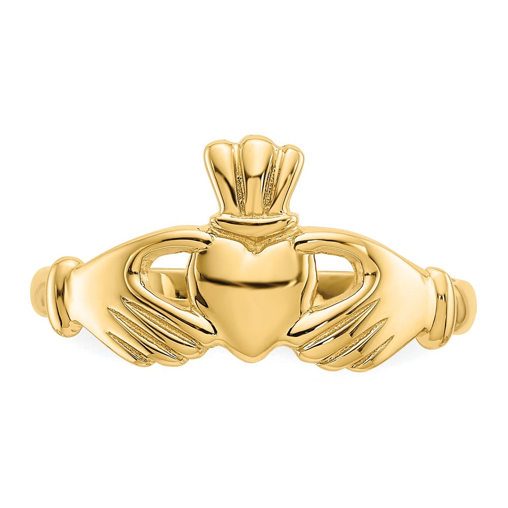 Shop 14K Gold Polished Claddagh Ring - Stylish, Lightweight, Affordable Design