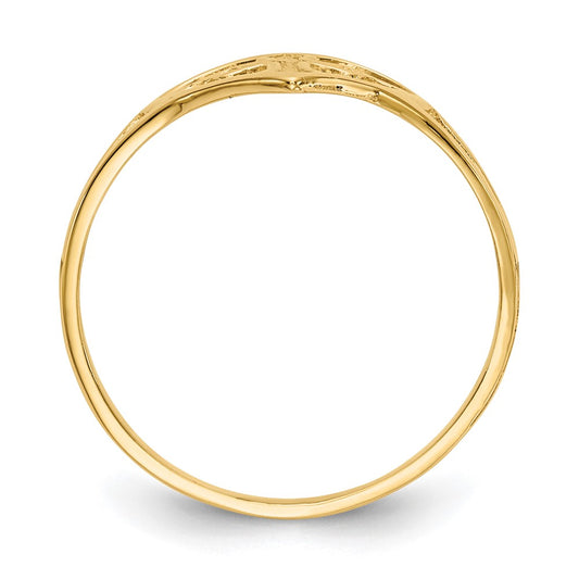 Shop Exclusive 14K Heart-Shaped Cross Ring - Stylish & Affordable Elegance
