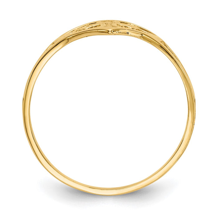 Shop Exclusive 14K Heart-Shaped Cross Ring - Stylish & Affordable Elegance-2