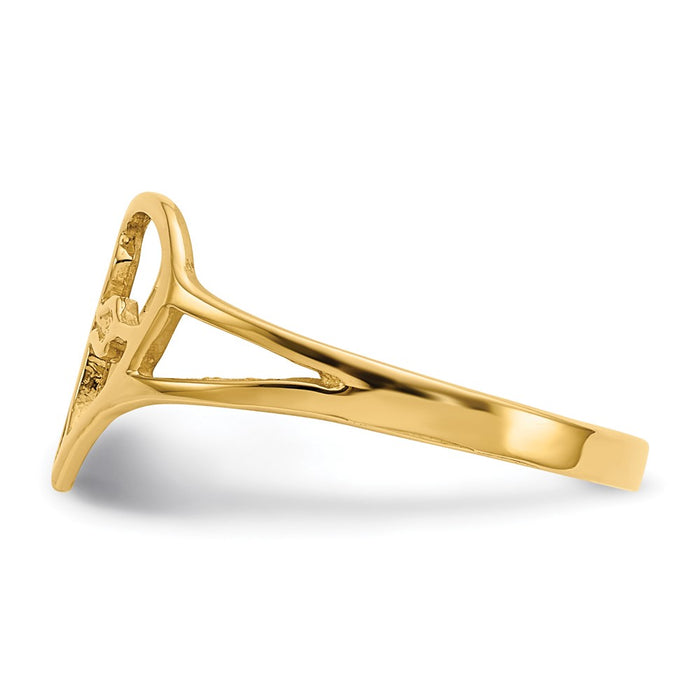 Shop Exclusive 14K Heart-Shaped Cross Ring - Stylish & Affordable Elegance-3