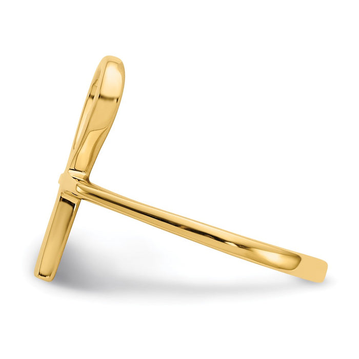 Shop Stylish 14K Gold Polished Ankh Egyptian Cross Ring - High-Quality Design-3
