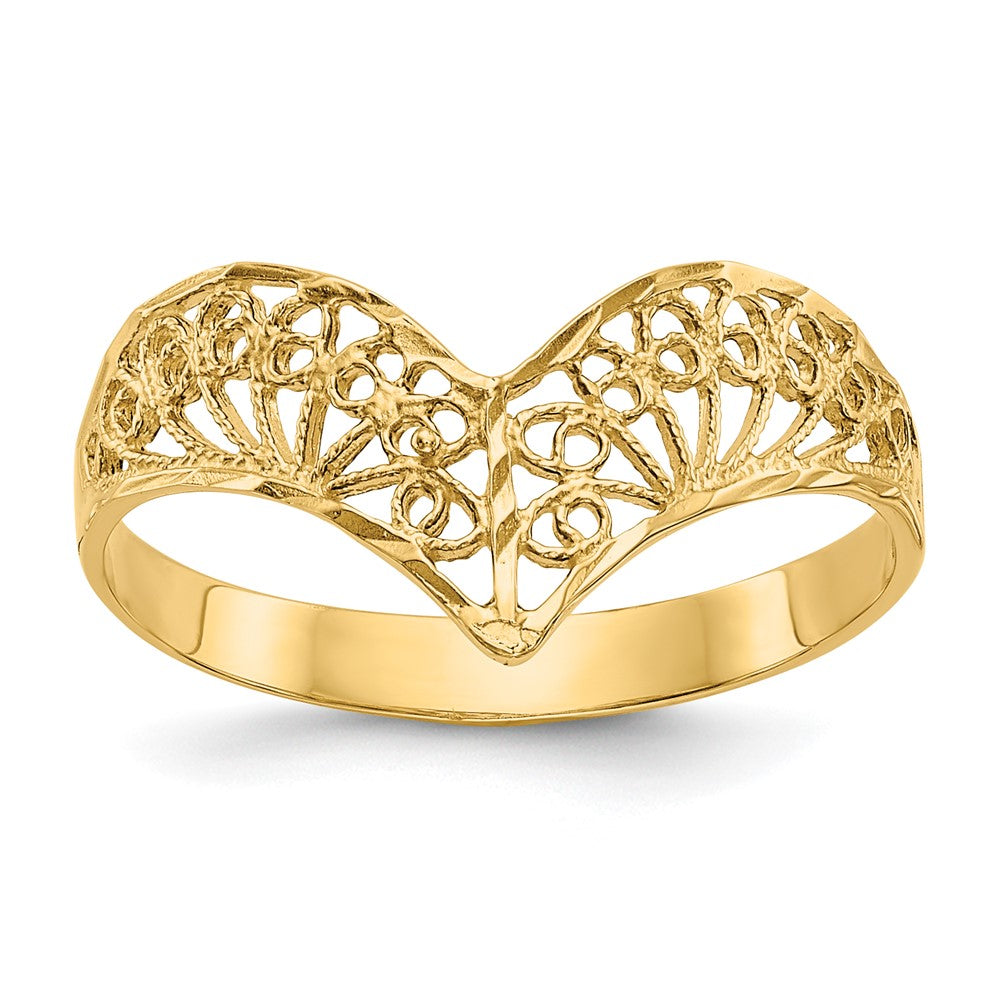 Shop 14K Diamond-Cut Filigree Band Ring - Stylish & Affordable Luxury Jewelry