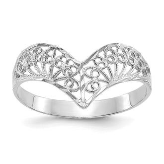 Buy Exclusive 14K White Gold Diamond-Cut Filigree Engagement Ring | Stylish Design