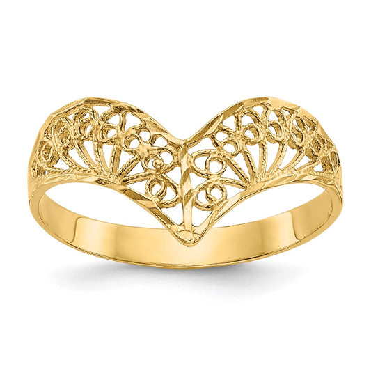 Shop 14K Diamond-Cut Filigree Band Ring - Stylish & Affordable Luxury Jewelry