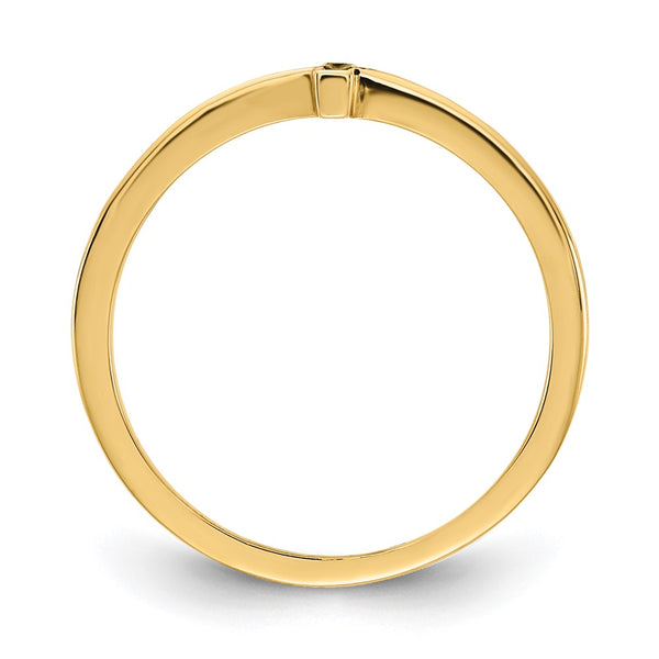 14K Vintage-Inspired Sideways Cross Ring