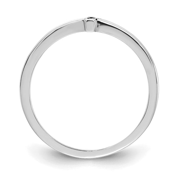 Antiqued Sideways Cross Ring in 14K White Gold
