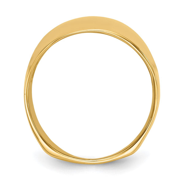 14K Gold Polished Domed Ring