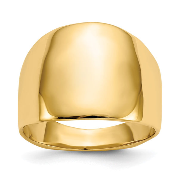 14K Gold Polished Domed Ring