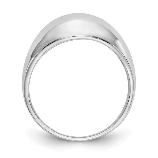 Shop Exclusive 14K White Gold Smooth Dome Ring - Stylish & Affordable Luxury