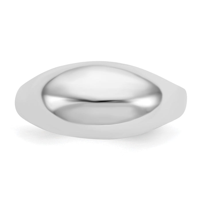Shop Exclusive 14K White Gold Smooth Dome Ring - Stylish & Affordable Luxury-4