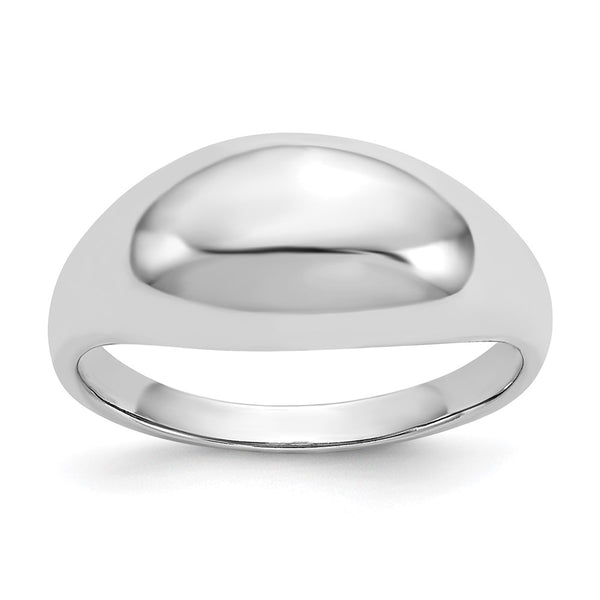 14K White Gold Smooth Dome Ring - Style GR1-1010202