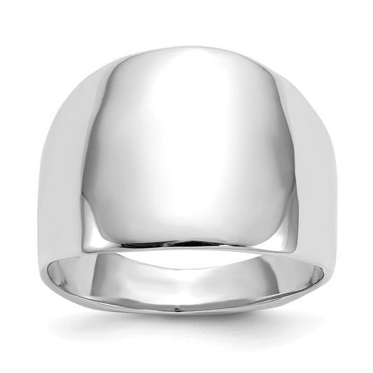 Buy Stylish 14K White Gold Smooth Dome Ring - Affordable Luxury for Every Occasion