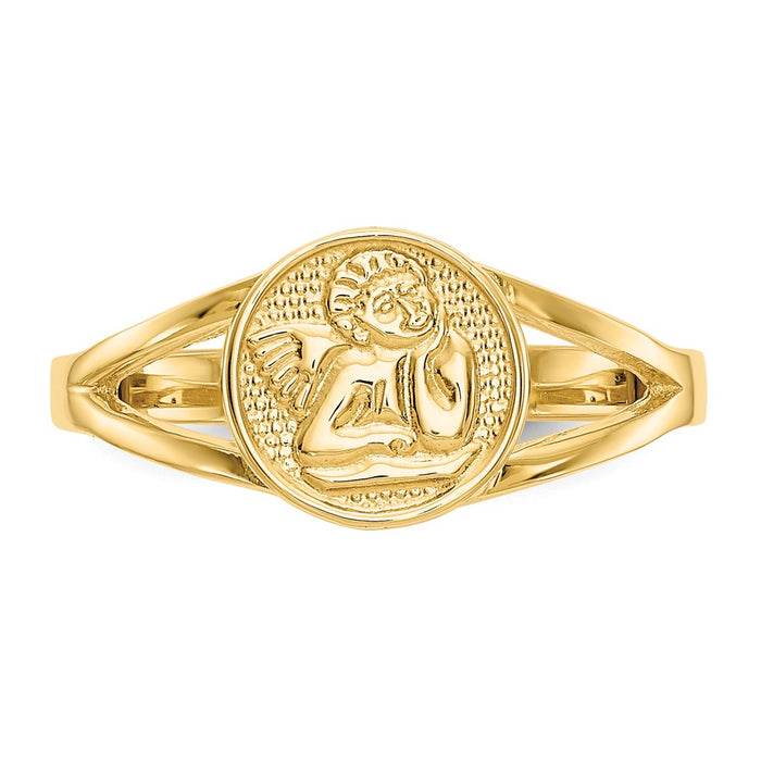 Buy Exclusive 14K Polished Angel Wing Ring - Stylish & Affordable Jewelry-4
