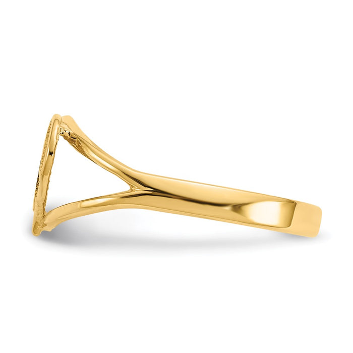 Shop Exclusive 14K Gold Polished Heart Ring for Mom - Stylish & Affordable Gift-3