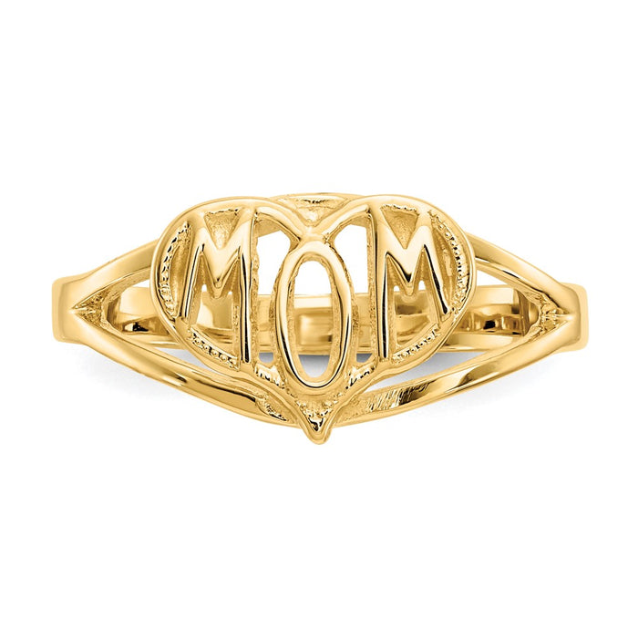 Shop Exclusive 14K Gold Polished Heart Ring for Mom - Stylish & Affordable Gift-4