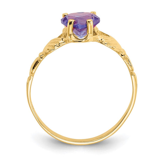 Buy Exclusive 14K Gold June Birthstone Claddagh Ring with CZ - Stylish Value!