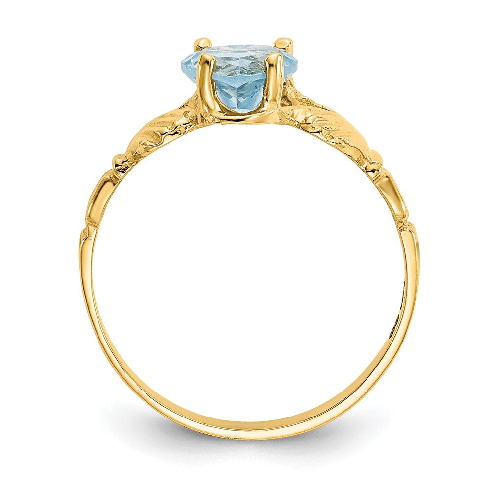 Exclusive 14K Gold December Birthstone Claddagh Ring - Stylish CZ Design