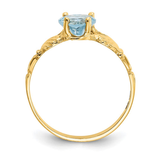 Exclusive 14K Gold December Birthstone Claddagh Ring - Stylish CZ Design
