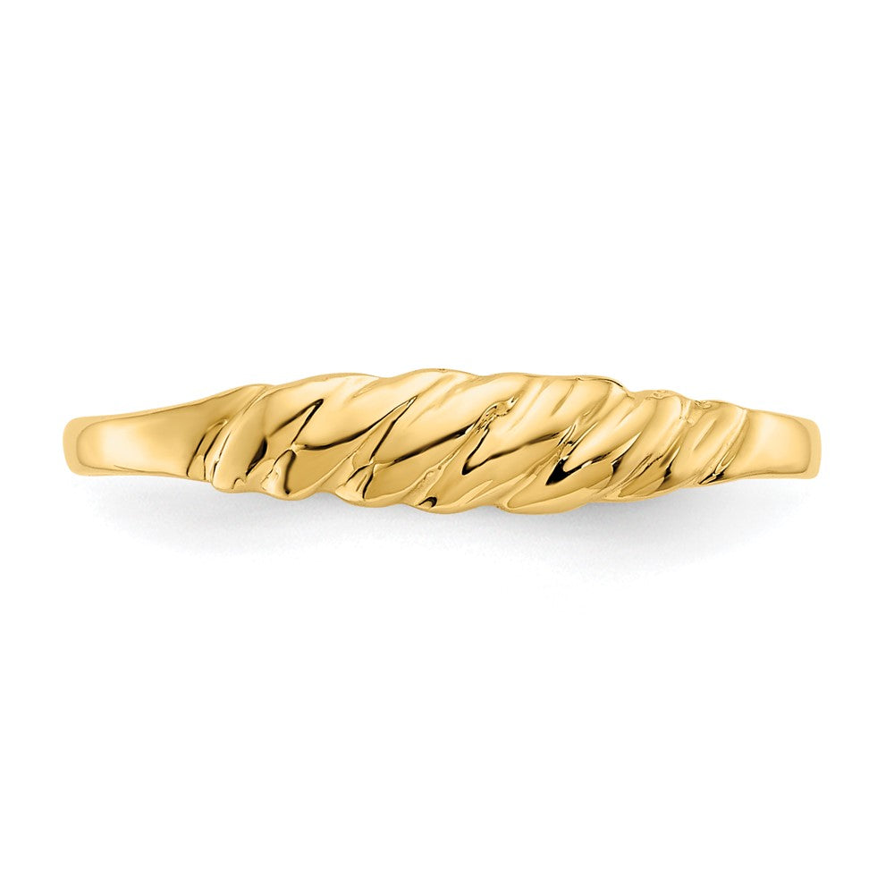 High-Quality 14K Textured Dome Ring - Stylish Design for Every Occasion