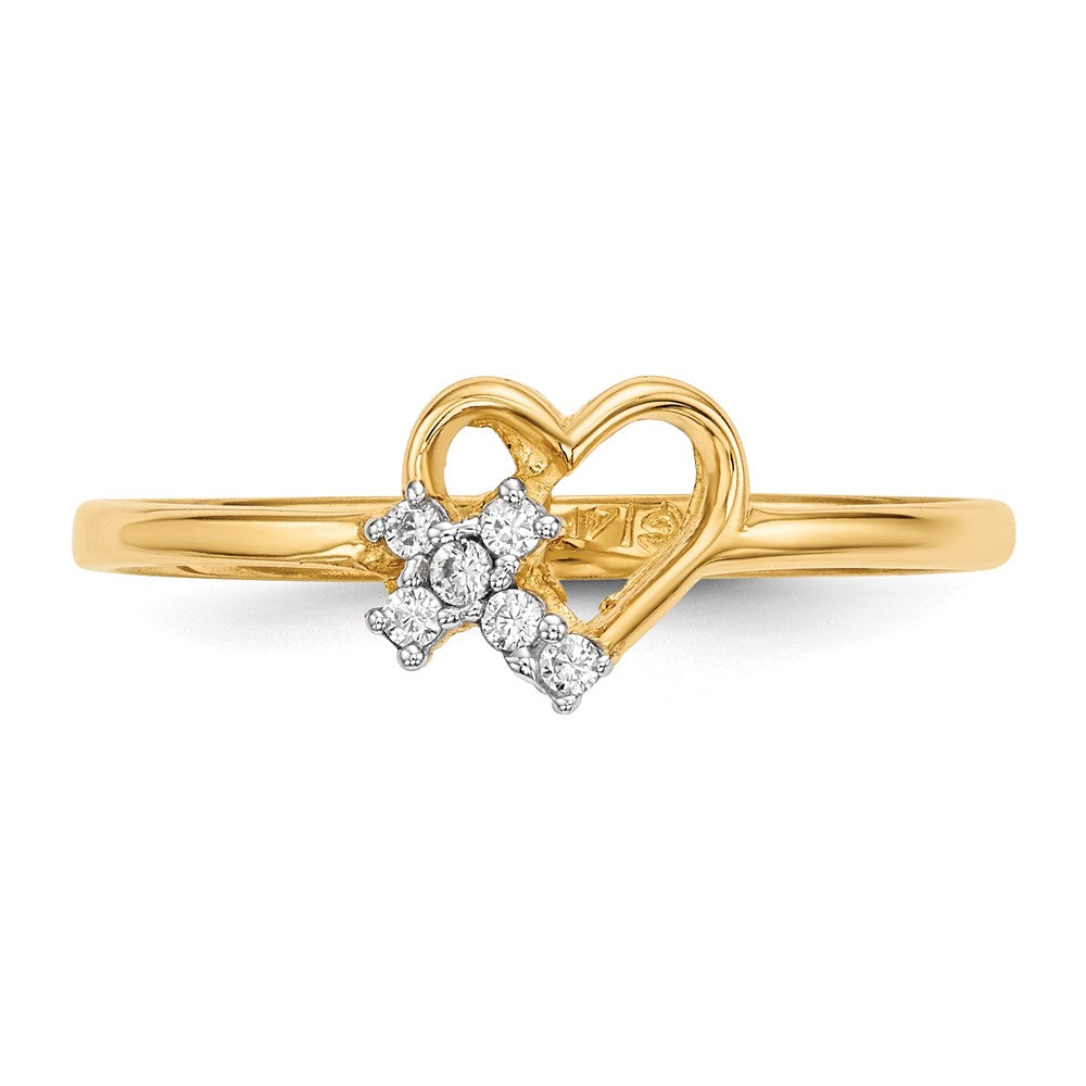 Shop Exclusive 14K Gold Heart & CZ Cross Ring - Stylish, Affordable Luxury