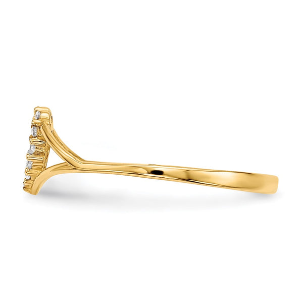 14K Gold Heart-Shaped CZ Ring