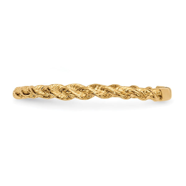 14K Gold Polished Twisted Rope Band Ring