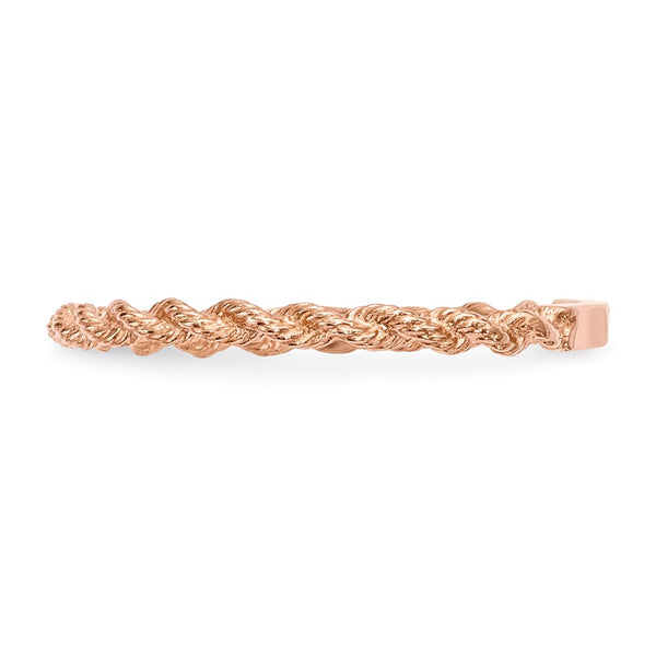 14K Rose Gold Polished Twisted Rope Band