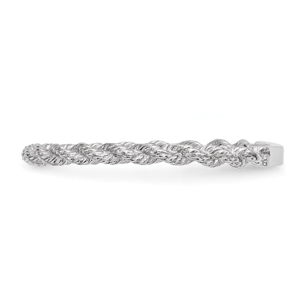 14K White Gold Polished Twisted Rope Band