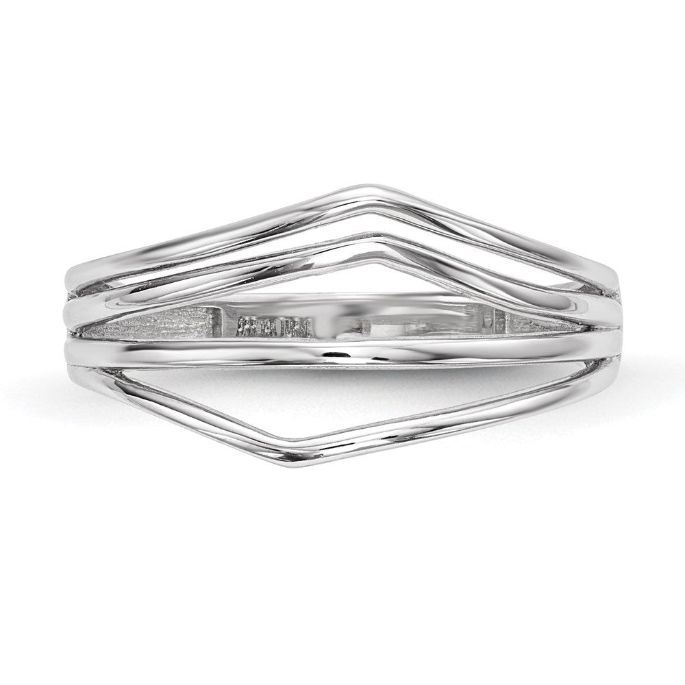 Buy 14K White Gold Sleek 4-Bar Ring - Stylish Design, Luxury at Value Price!