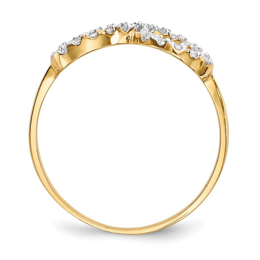 Buy 14K Gold Infinity Symbol Ring, 0.85mm, Stylish Cubic Zirconia Gemstone