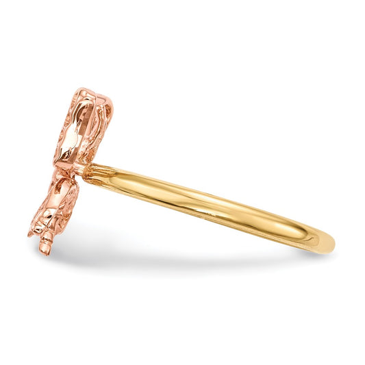 Buy 14K Two-Tone Polished Butterfly Ring | Stylish Luxury Jewelry