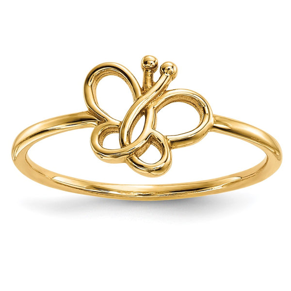 14K Gold Polished Butterfly Ring - Style GR1-1019475