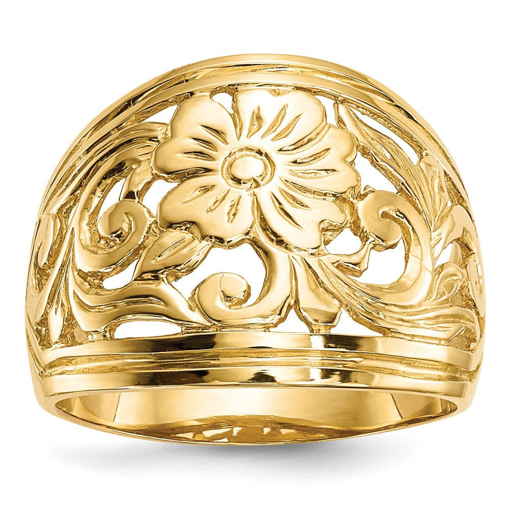Shop 14K Gold Floral Design Ring - Stylish & High-Quality Jewelry Piece